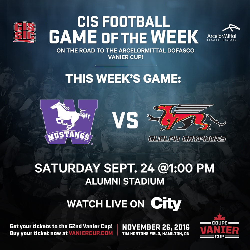 CIS Football Game of the Week: Gryphons host Mustangs for Homecoming, Yates Cup rematch on City