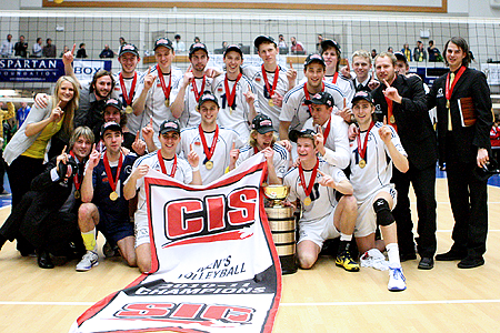FINAL CIS championship: No. 4 Spartans sweep Brandon on home court, win second CIS title