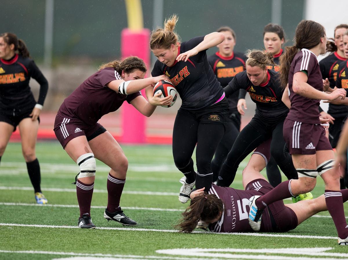 Game 2 Pool B CIS women’s rugby championship: First-timer Gee-Gees eliminate host Gryphons