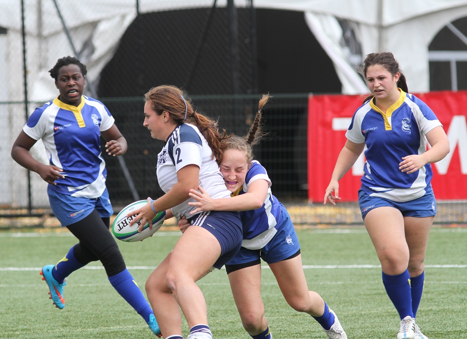 CONSOLATION #1 CIS women’s rugby championship: Pronghorns edge 2014 champ StFX, will play for fifth Sunday