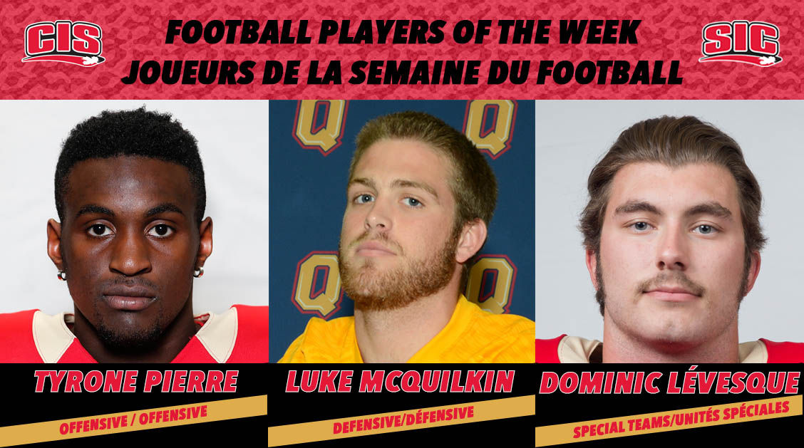 FRC - CIS football players of the week (#6): Laval teammates, Queen’s standout honoured