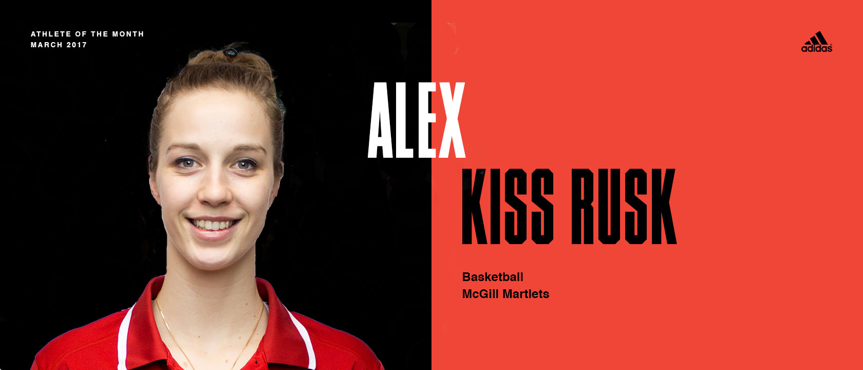 2017 U SPORTS Champions Series: March Athlete of the Month Kiss-Rusk’s domination leads McGill to historic first title
